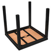 Aluminum Outdoor Table in Black Finish and Faux Teak19ba47a2f6f1c2e19b
