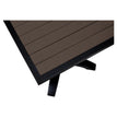 Black Aluminum Patio Table with Dark Walnut Faux Teak19b8024500f1627a5f