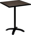 Metro Outdoor Bar Table in Black Finish with and Dark Walnut Faux Teak19b9fa75fc348e22ea