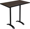 Metro Outdoor Bar Table in Black Finish with and Dark Walnut Faux Teak19b9fa75fc36d114ee