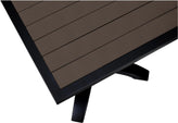 Metro Outdoor Bar Table in Black Finish with and Dark Walnut Faux Teak19b9fa75fc3102bcb6