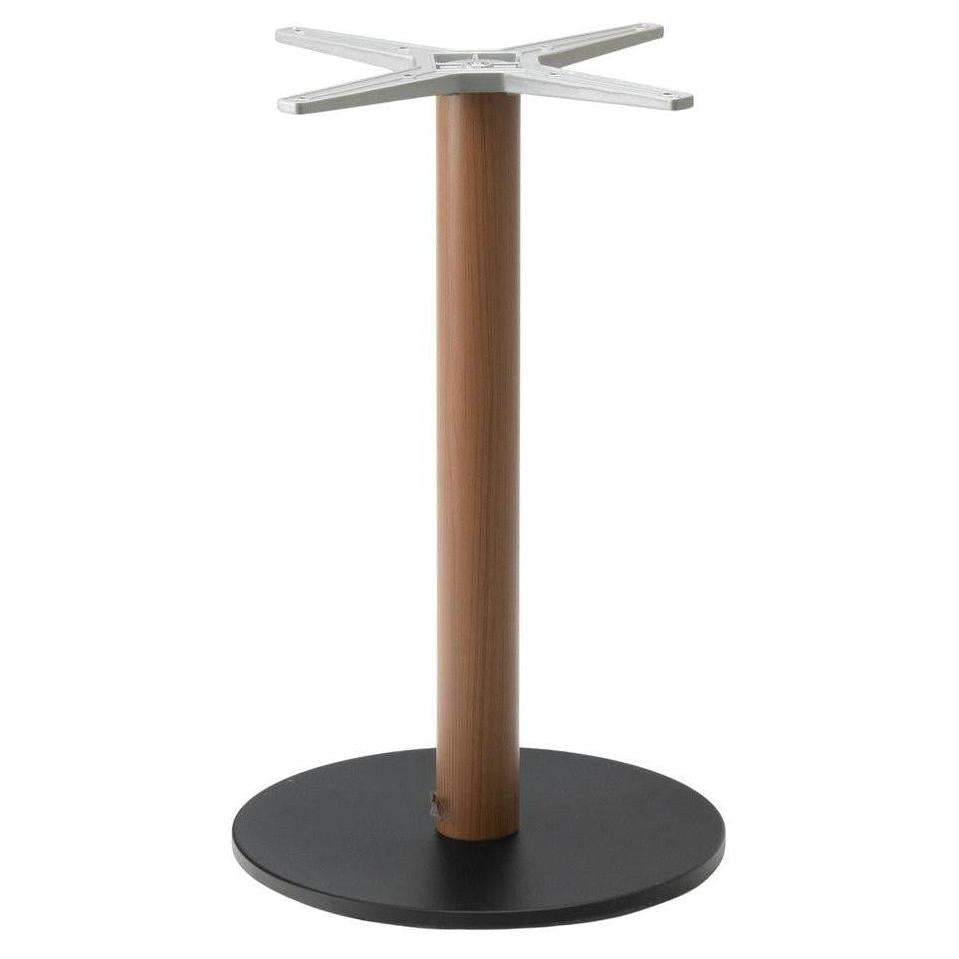 Columbn Base Table Aluminum Outdoor Round Table Bases with Faux Wood Column | Table Bases ...