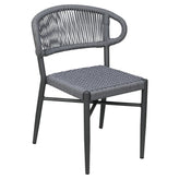 Marina Aluminum Outdoor Chair in Slate Gray Rope19b9e8fd5eb61b07d4