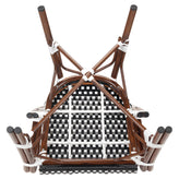 Aluminum Bamboo Patio Armchair With Black & White Rattan19b8f827398139f0b2
