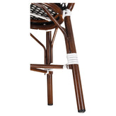 Aluminum Bamboo Patio Armchair With Black & White Rattan19b8f8273986e396dd
