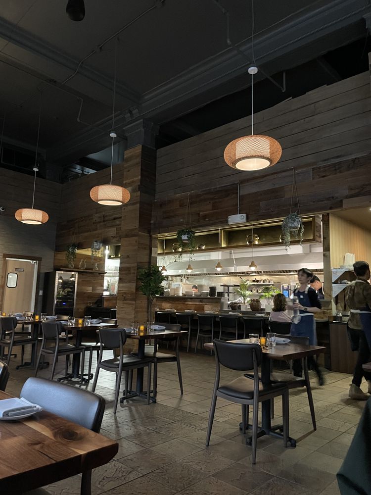 Modern Upholstered Side Chair with Walnut Frame