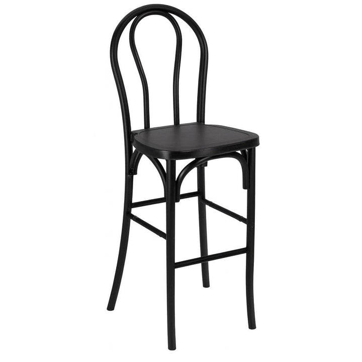 Outdoor Resin Steel Skeleton Bentwood Bar Stool - 2 Pack