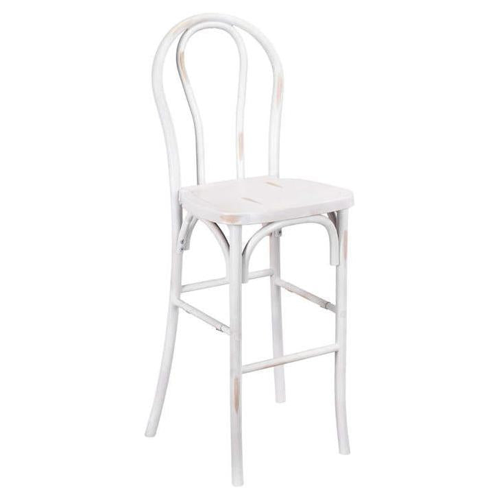 Outdoor Resin Steel Skeleton Bentwood Bar Stool - 2 Pack