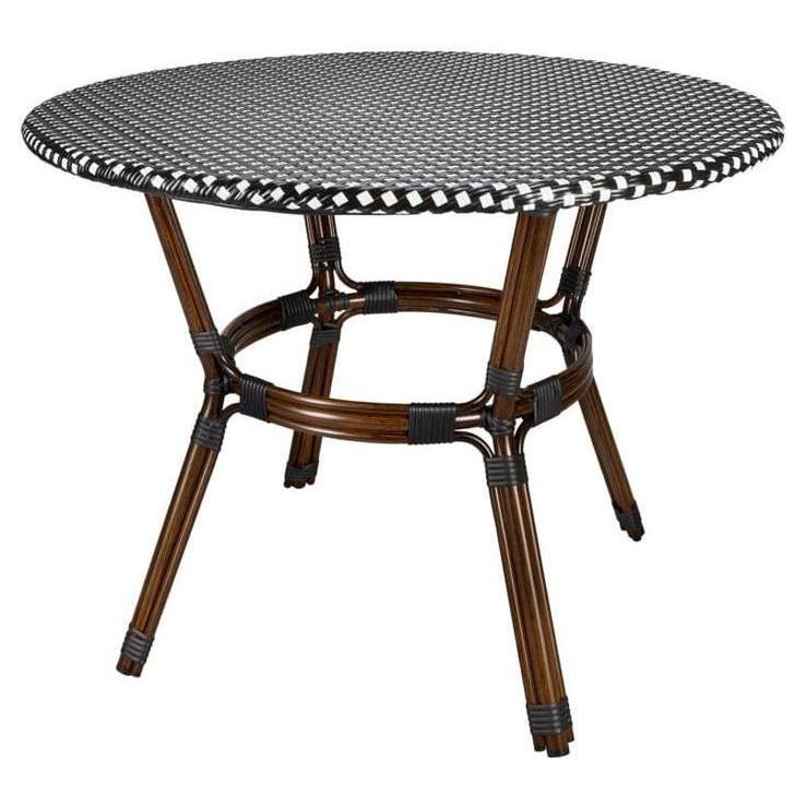 Outdoor French Bistro Table with Glass Top - 40" Round