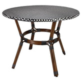 Outdoor French Bistro Table with Glass Top - 40" Round