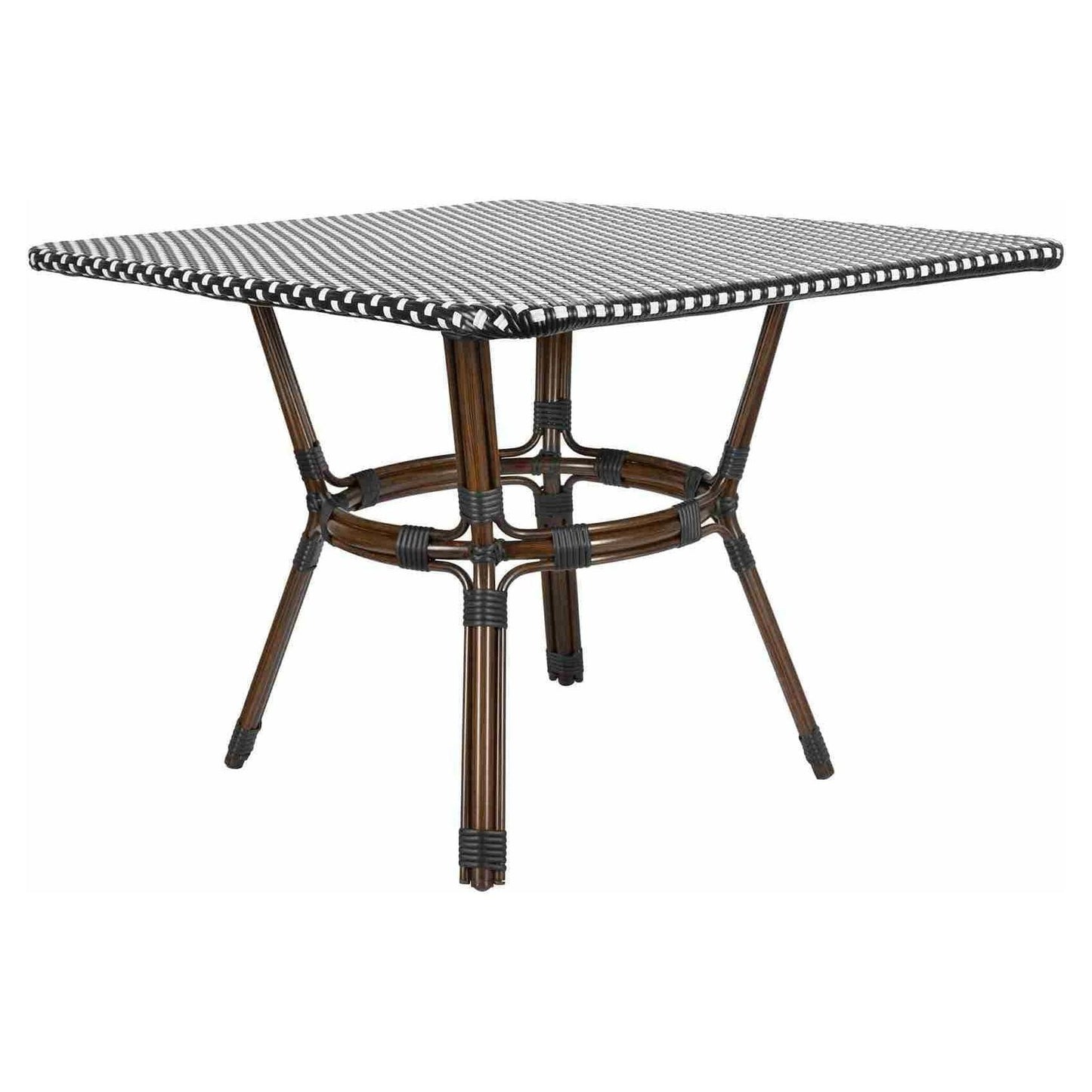 Outdoor French Bistro Table with Glass Top - 48" x 36"