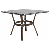 Outdoor French Bistro Table with Glass Top - 48" x 36"