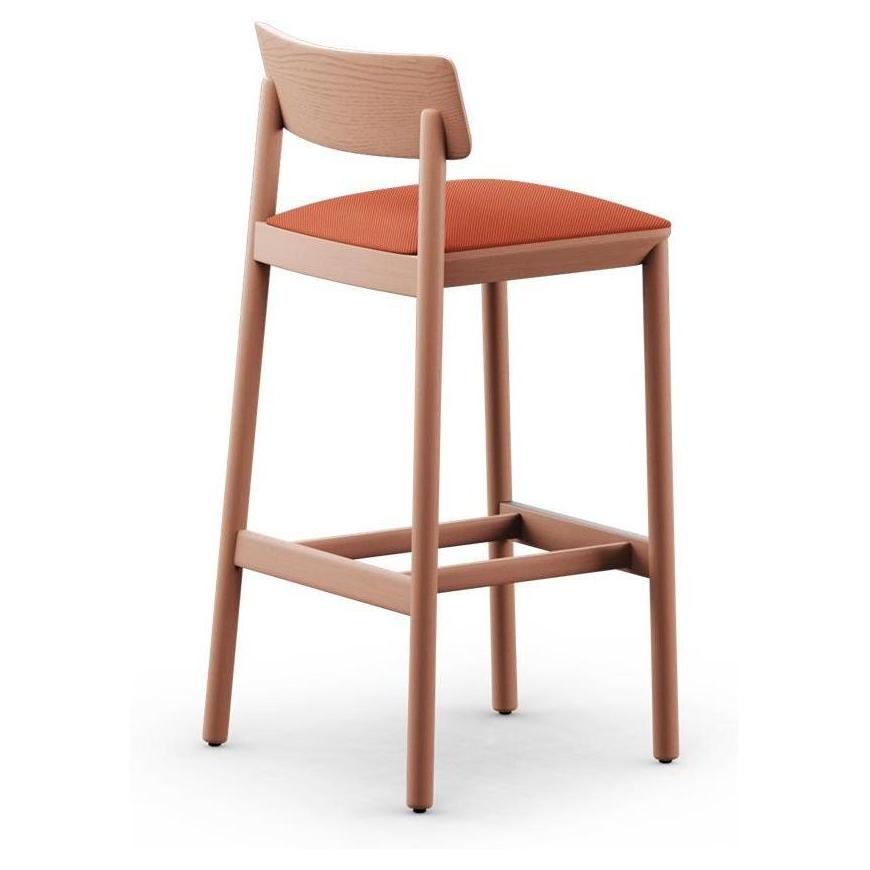 Mika Custom Upholstered Wood Bar Stools