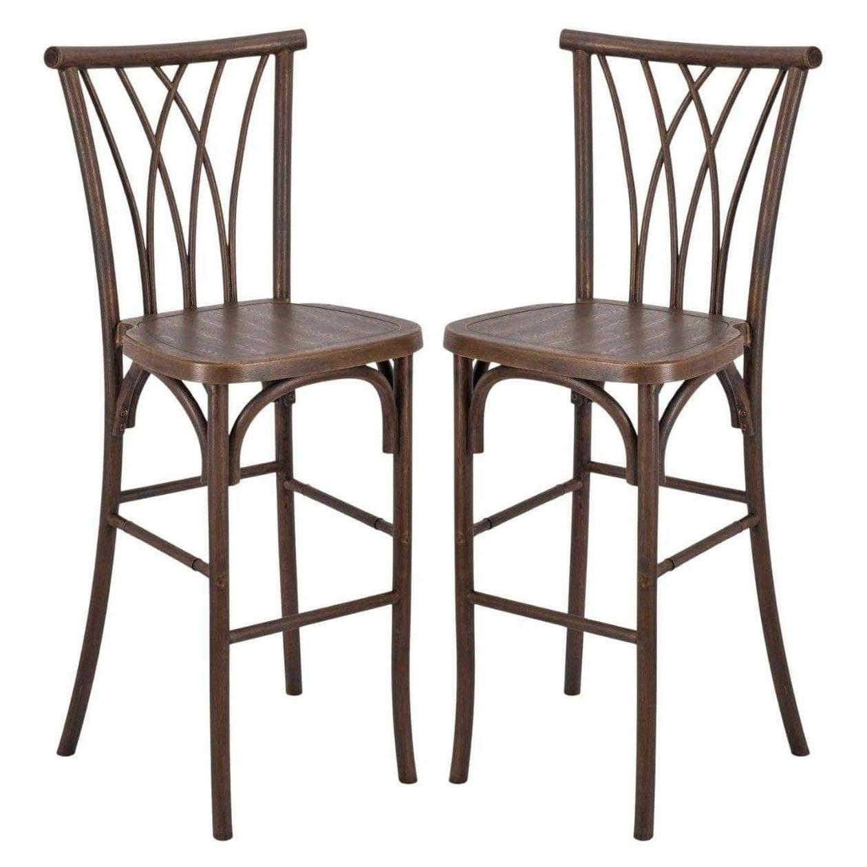 Traditional Willow ToughResin Bar Stools - Set of 2