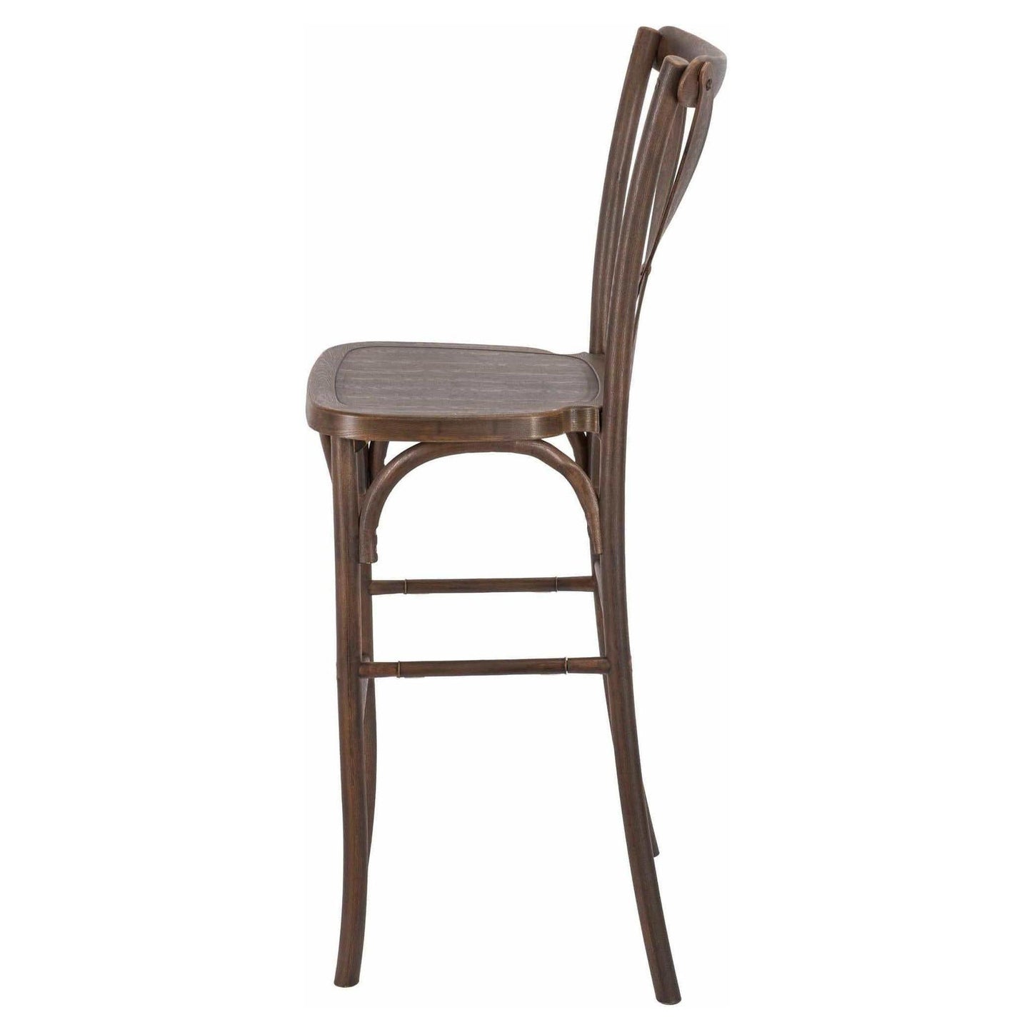 Resin Steel Skeleton Cross Back Bar Stools - 2 Pack