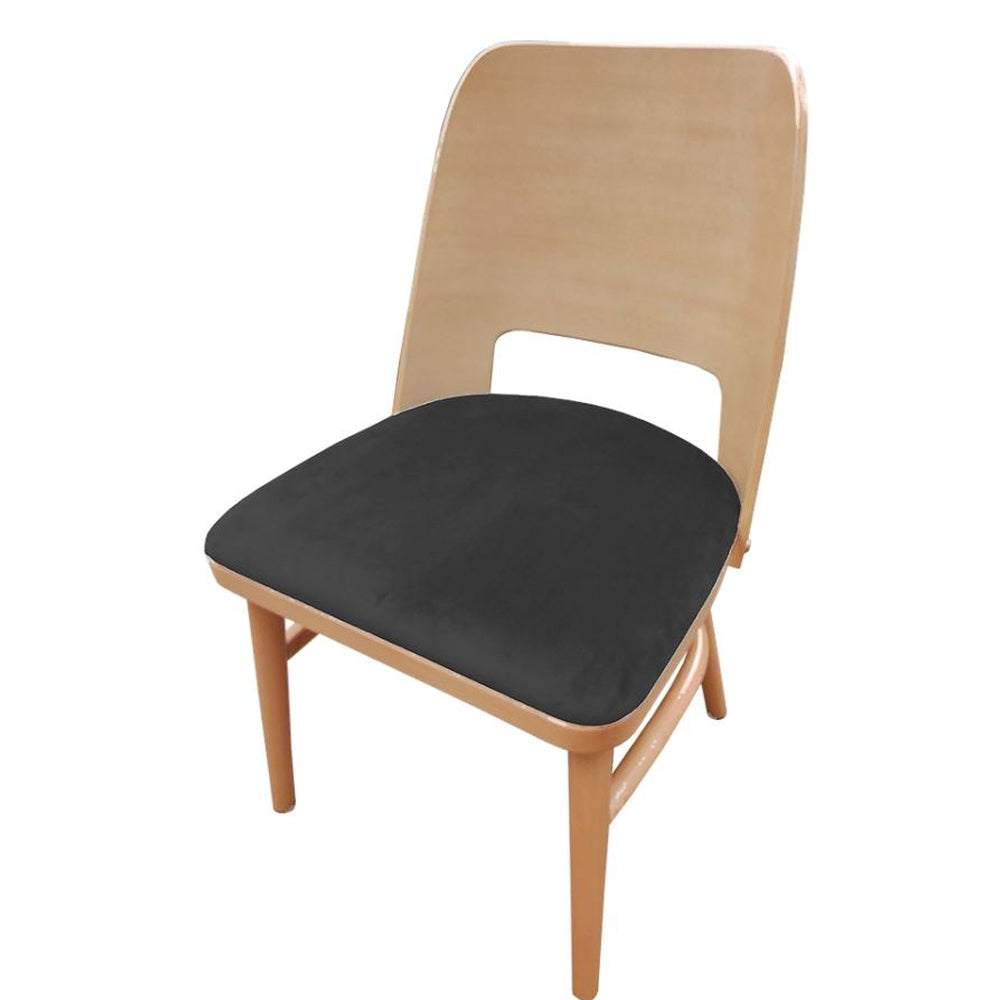 Aurora Series Wood Frame Chair with Black Vinyl Seat