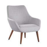 Lamy Upholstered Lounge Chair with Wood Dowel Base
