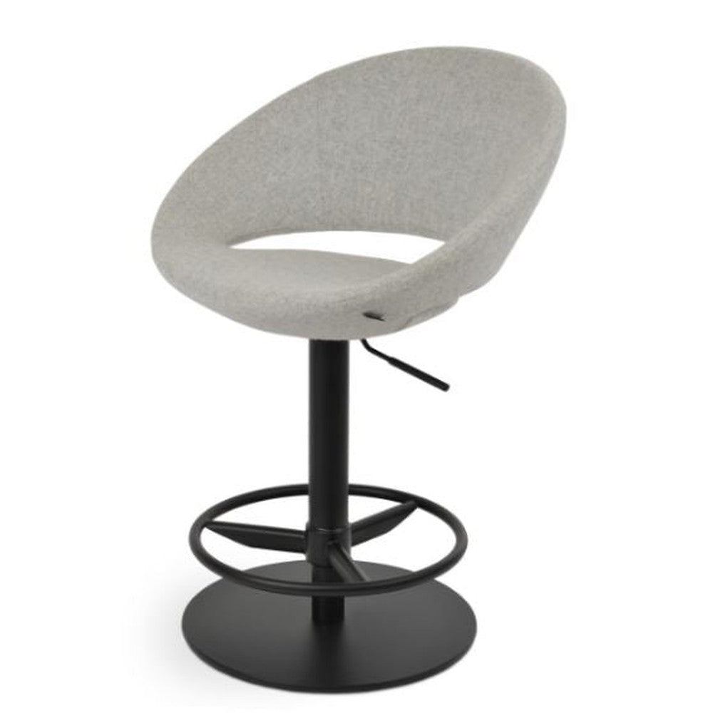 Crescent Piston Bar Stool with Full Footrest