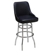 Premium Mauro Bucket Swivel Bar Stool with Double Ring Chrome Frame19ba430c6d76819eac