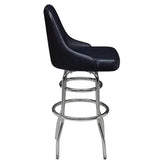 Premium Mauro Bucket Swivel Bar Stool with Double Ring Chrome Frame19ba430c6d718fc73e