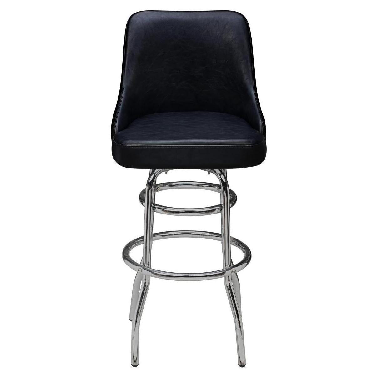 Premium Mauro Bucket Swivel Bar Stool with Double Ring Chrome Frame19ba430c6d756786ea