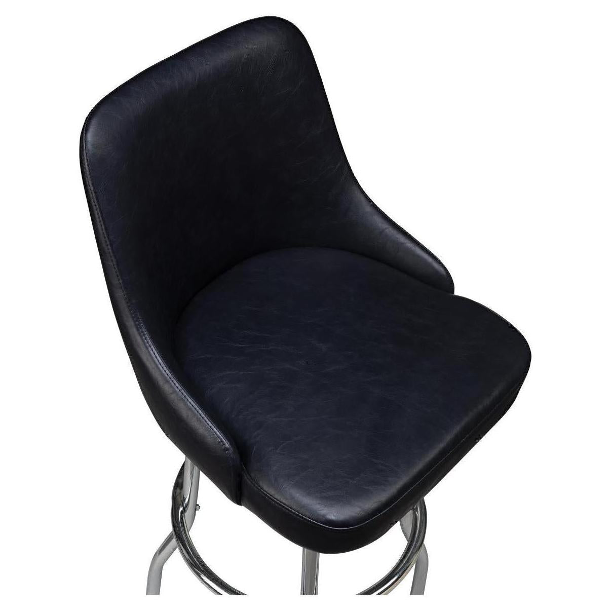 Premium Mauro Bucket Swivel Bar Stool with Double Ring Chrome Frame19ba430c6d73e1b917