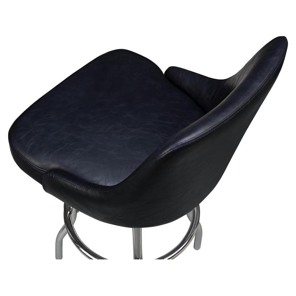 Premium Mauro Bucket Swivel Bar Stool with Double Ring Chrome Frame19ba430c6d7108e0d9