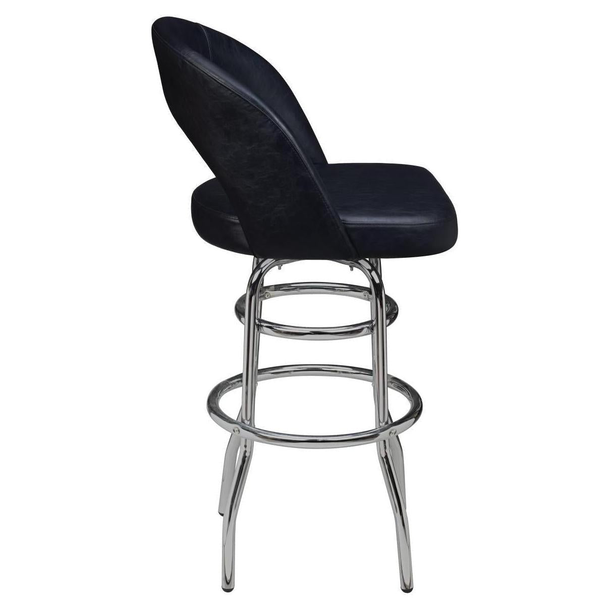 Premium Yali Bucket Swivel Bar Stool with Double Ring Chrome Frame19ba463190359eb8e7