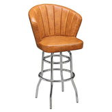 Premium Aria Swivel Bar Stool with Double Ring Chrome Frame19ba438b71c138ce09