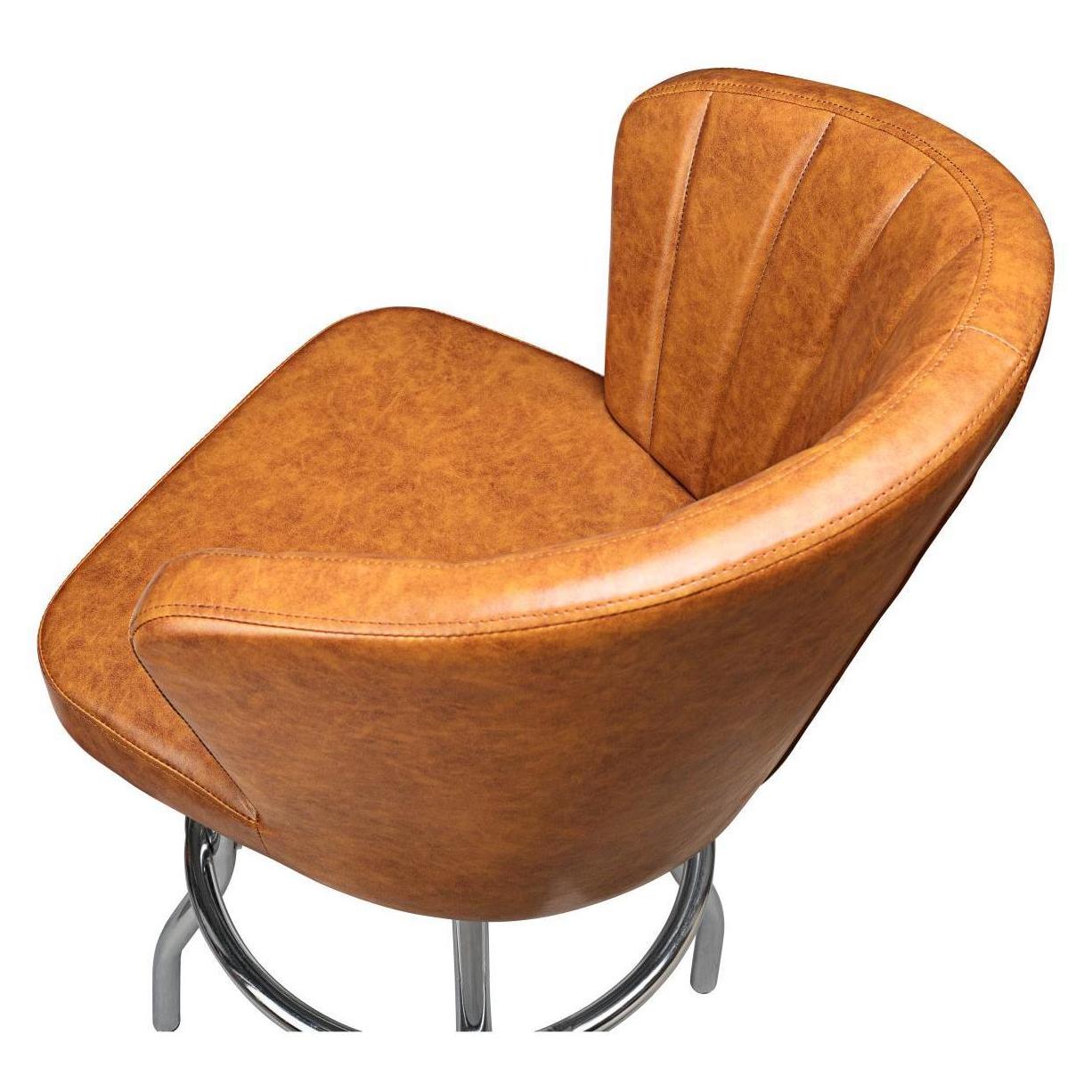 Premium Aria Swivel Bar Stool with Double Ring Chrome Frame19ba438b71c536c77a