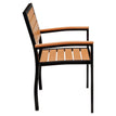 Metro Black Aluminum Arm Chair with Natural Faux Teak19b9f46643318bf29d