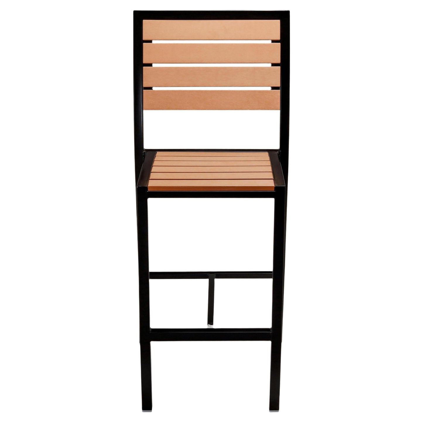 Outdoor Black Heavy Duty Faux Teak Patio Bar Stool19b7f8908b710af1d2