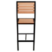 Outdoor Black Heavy Duty Faux Teak Patio Bar Stool19b7f8908b710af1d2