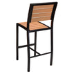 Outdoor Black Heavy Duty Faux Teak Patio Bar Stool19b7f8908b7c92b43