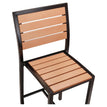 Outdoor Black Heavy Duty Faux Teak Patio Bar Stool19b7f8908b74575a55