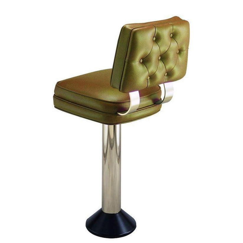 Floor Mounted Tufted Counter Height Swivel Custom Stool