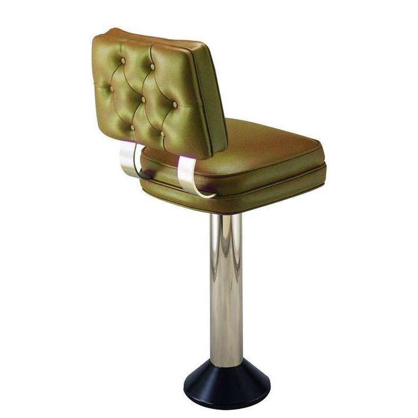 Floor Mounted Tufted Counter Height Swivel Custom Stool