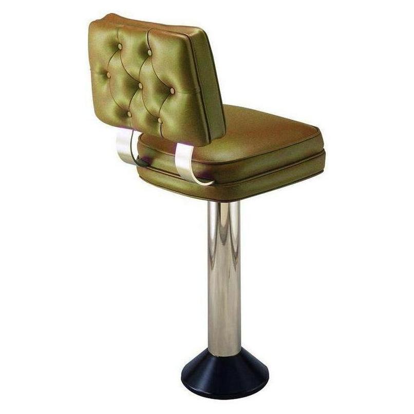 Floor Mounted Tufted Counter Height Swivel Custom Stool