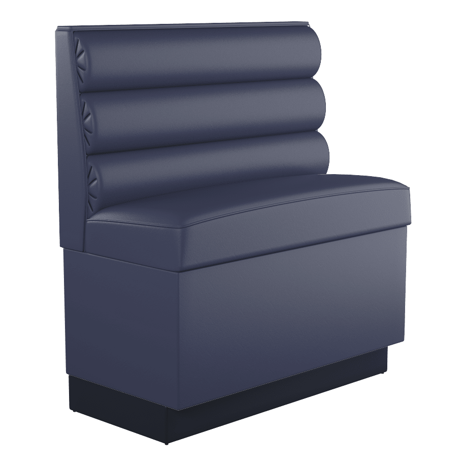 Horizontal 3 Channel Back Restaurant Booth with Padded Base - Bar Height19f908005bd94c8e6