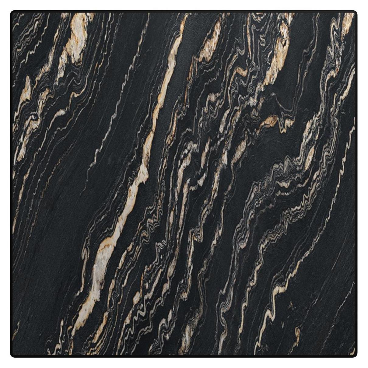 Midnight Marble Outdoor Resin Table Top with Phenolic Edge19a53d974be549de5d