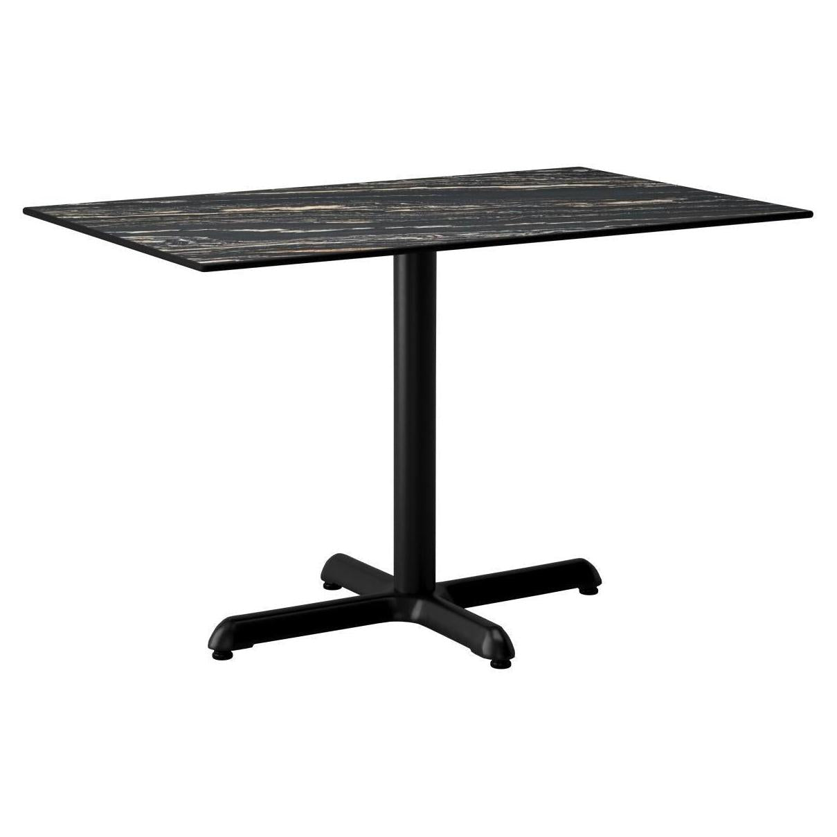 Midnight Marble Outdoor Resin Table Top with Phenolic Edge19a53d974be676f39a