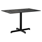 Midnight Marble Outdoor Resin Table Top with Phenolic Edge19a53d974be676f39a