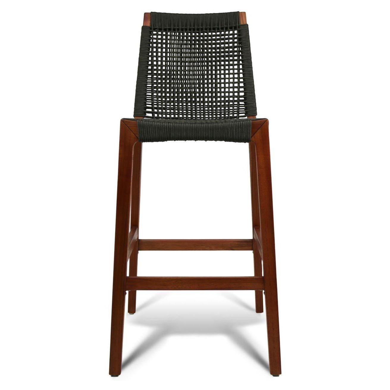 Lure Teak Poly Weave Outdoor Bar Stools