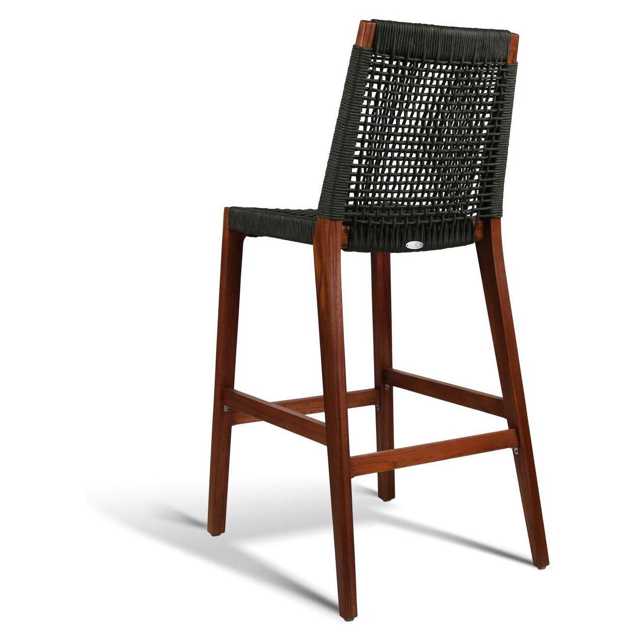 Lure Teak Poly Weave Outdoor Bar Stools