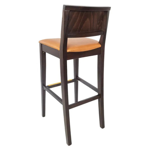 Madison Solid Wood Fully Upholstered Bar Stool