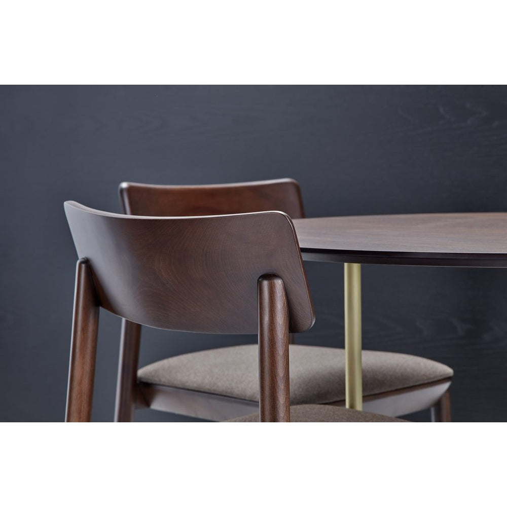 Mika Custom Upholstered Wood Side Chair