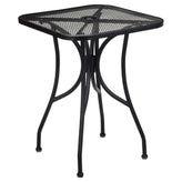 Black Steel Outdoor Metal Square Patio Table19b8fad76313854962