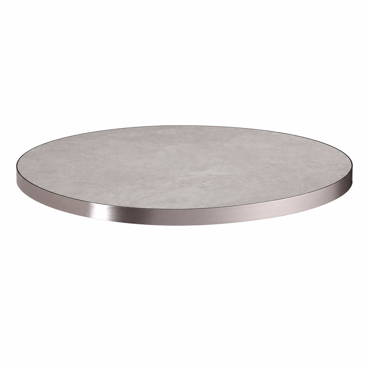 1-1/8" Light Taupe Sintered Stone Outdoor Table Tops with Rose Gold Aluminum Alloy Edging