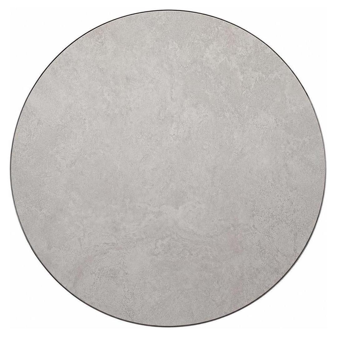 1-1/8" Light Taupe Sintered Stone Outdoor Table Tops with Rose Gold Aluminum Alloy Edging