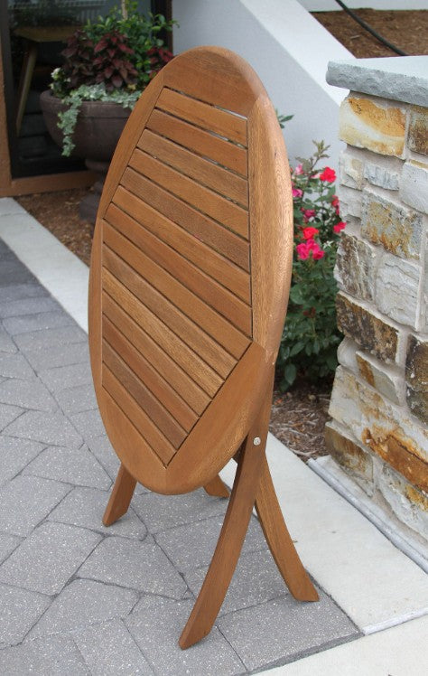 Eucalyptus Outdoor Round Bistro Table 30"W